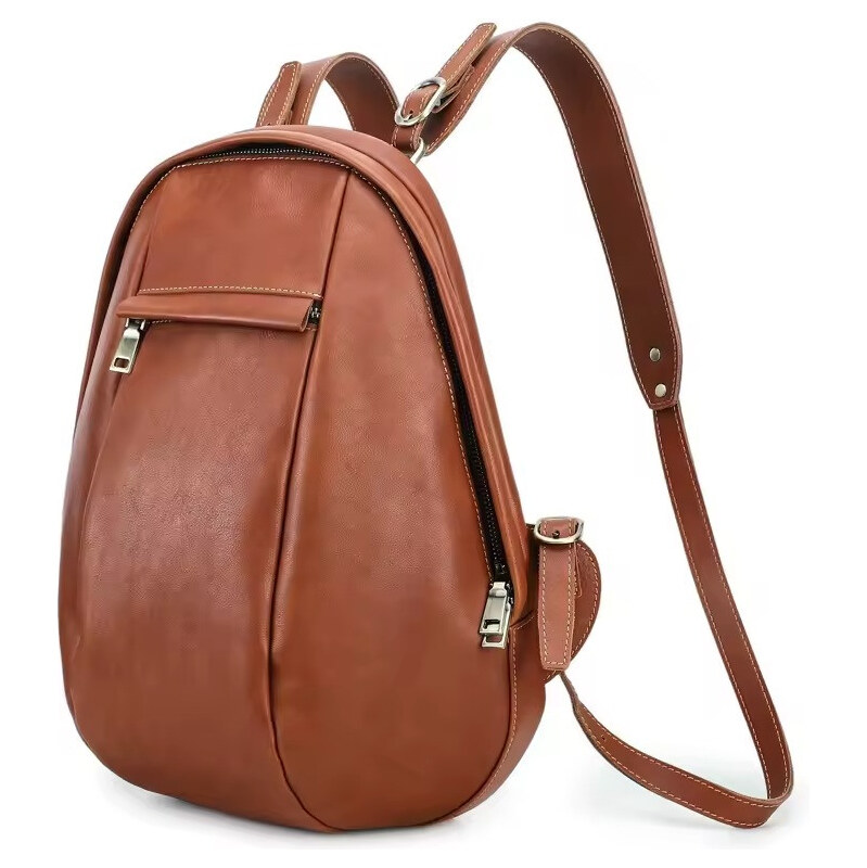 Contacts dámsky kožený batoh Lage Hnedý 16L 66062527