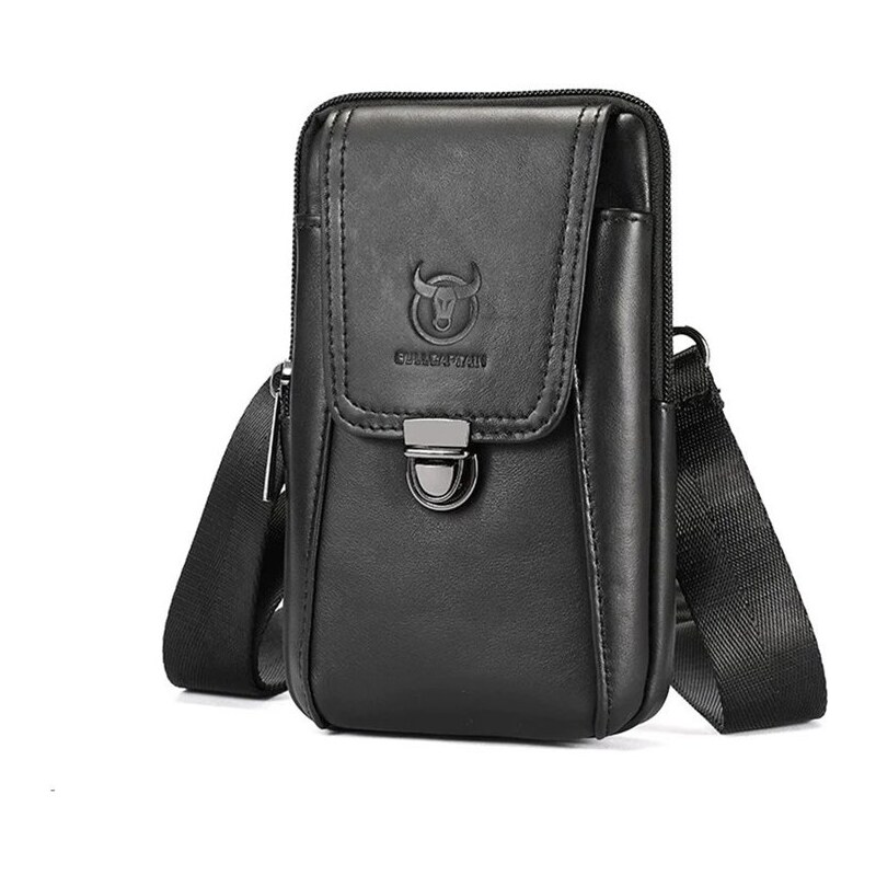 Bullcaptain kožená taška aj ľadvinka Sparre Čierna 66062530