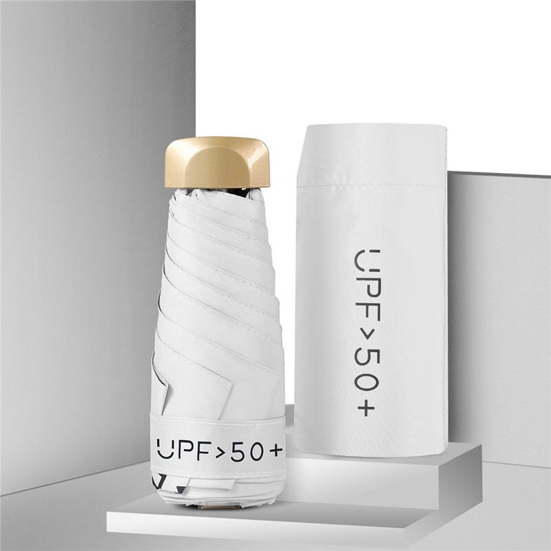 Shimia Skladací cestovný mini dáždnik UPF 50 Biely 66062541