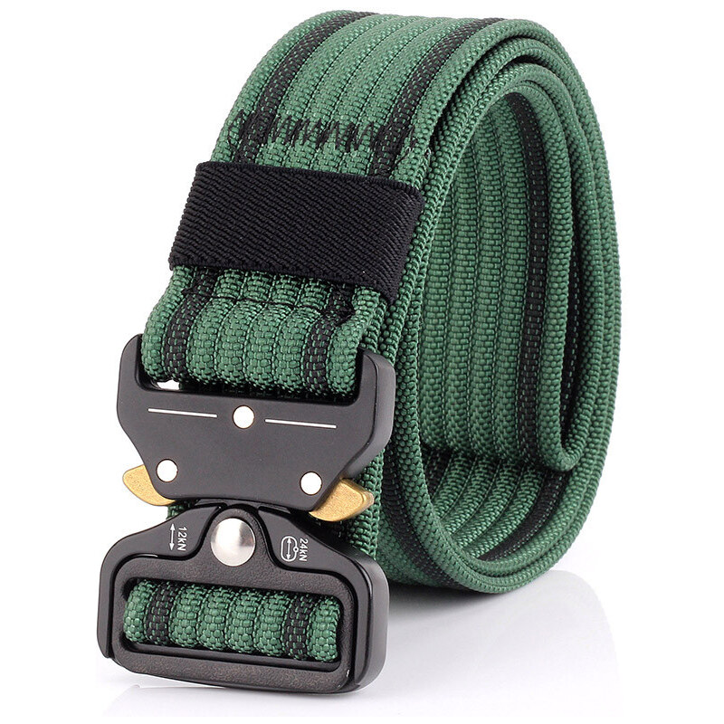 Twins Pánsky plátený opasok Military opasok Molitor Zelený 66062613