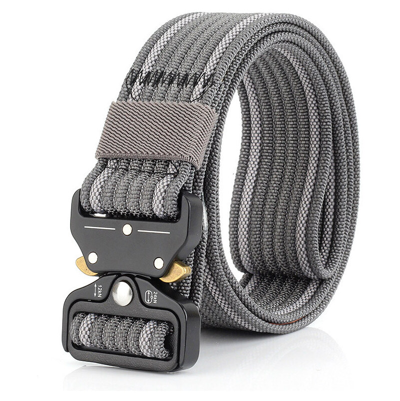 Twins Pánsky plátený opasok Military opasok Molitor Šedý 66062612