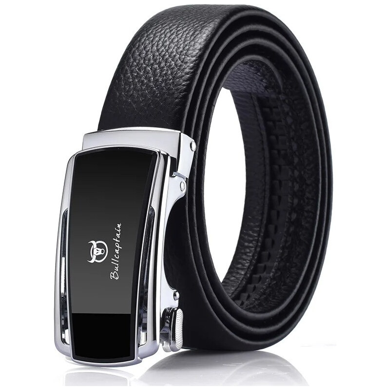 Bullcaptain kožený opasok automat Bastoul Strieborný 66062642