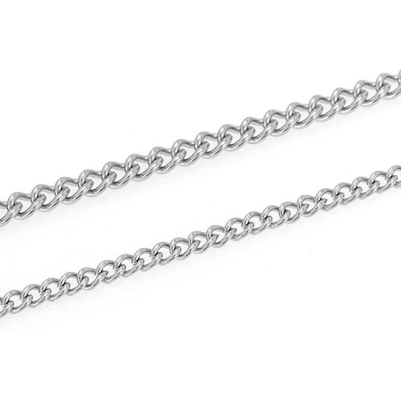 Impress Jewelry Retiazka z chirurgickej ocele Smooth 3-4 mm Strieborná 66062681