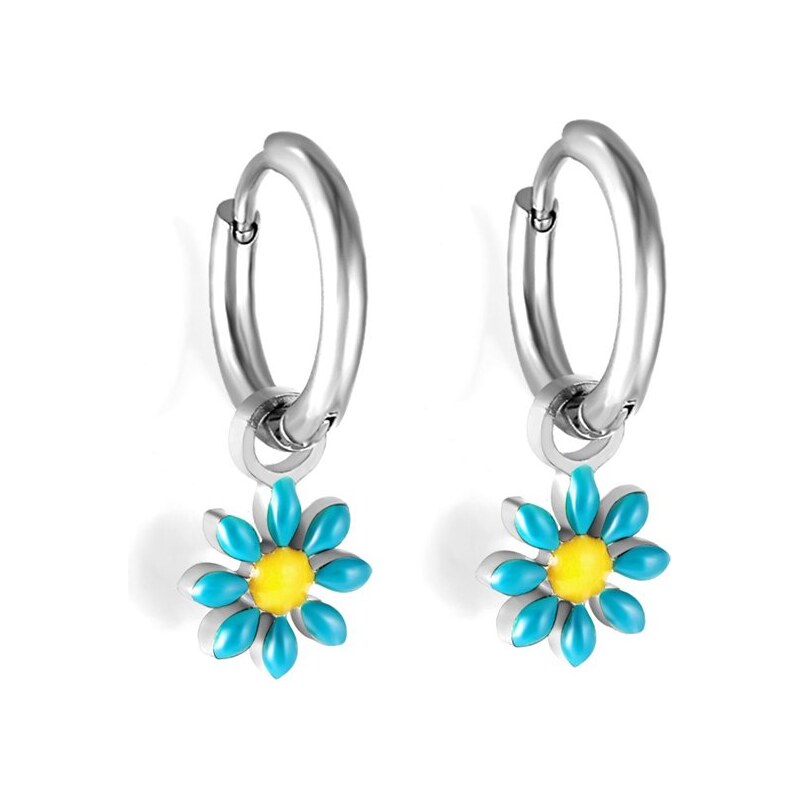 Impress Jewelry Oceľové náušnice s kvietkom Mini Flora Strieborno 66062701