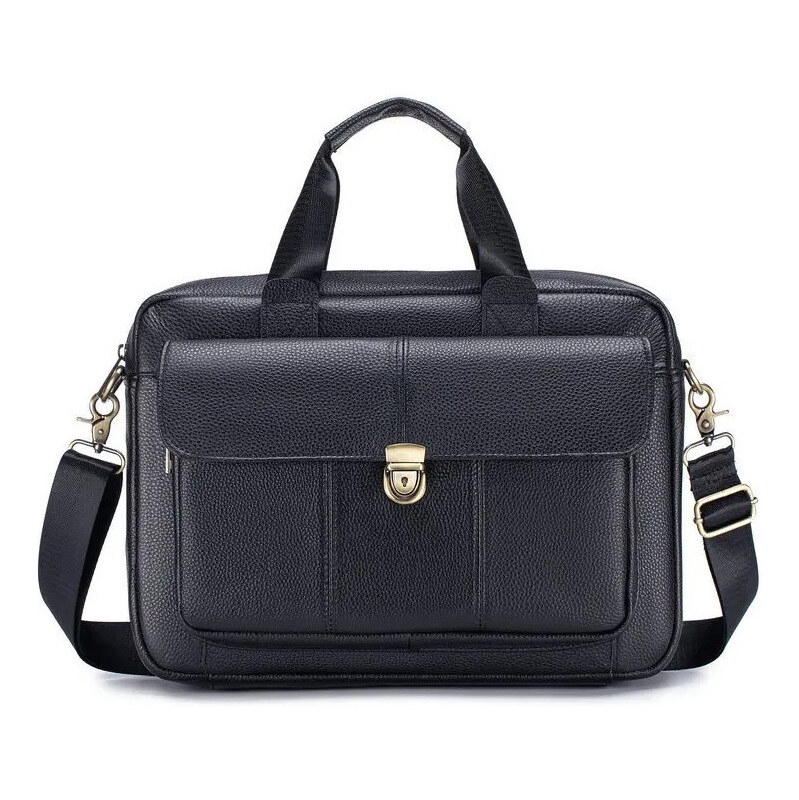 Bullcaptain pánska kožená taška Lanes Čierna 11L 66062728