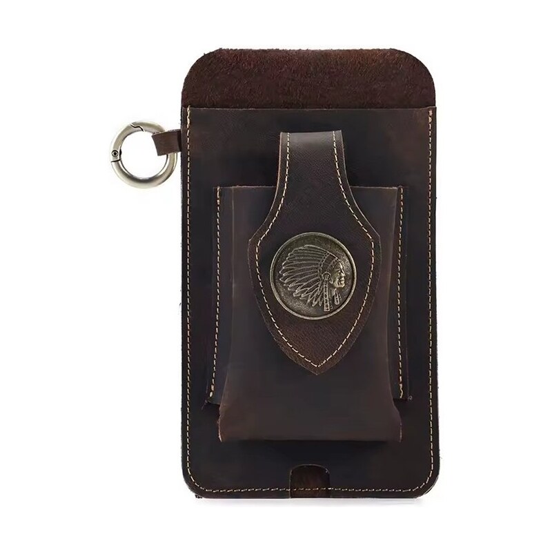 Bullcaptain kožené púzdro na opasok Indiana Tmavo hnedé 66062730