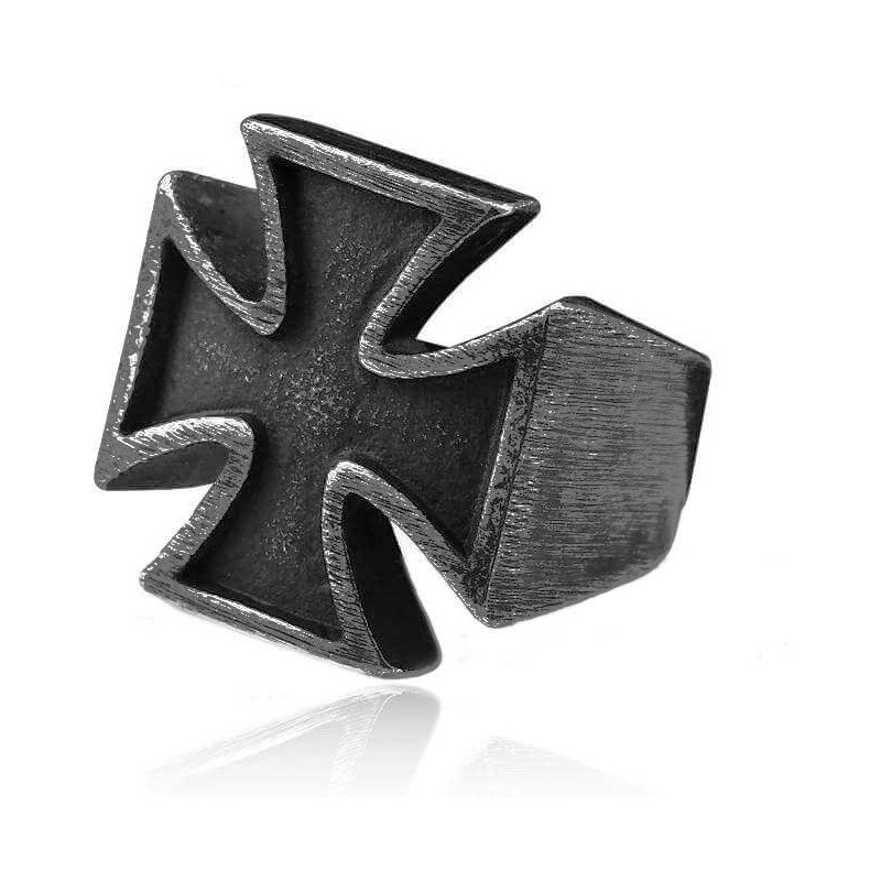 Impress Jewelry Prsteň z chirurgickej ocele Bikerský Kríž 66062736
