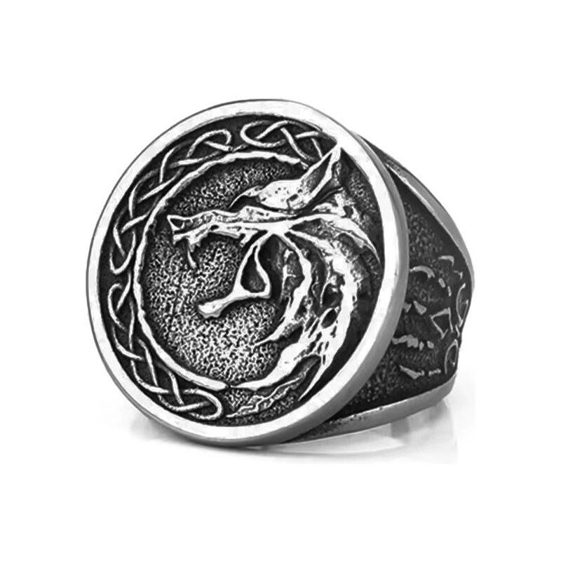 Impress Jewelry Prsteň z chirurgickej ocele Fenrirov Kruh 66062739