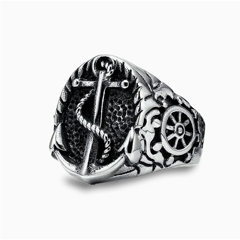 Impress Jewelry Prsteň z chirurgickej ocele Kotva a Kormidlo 66062747