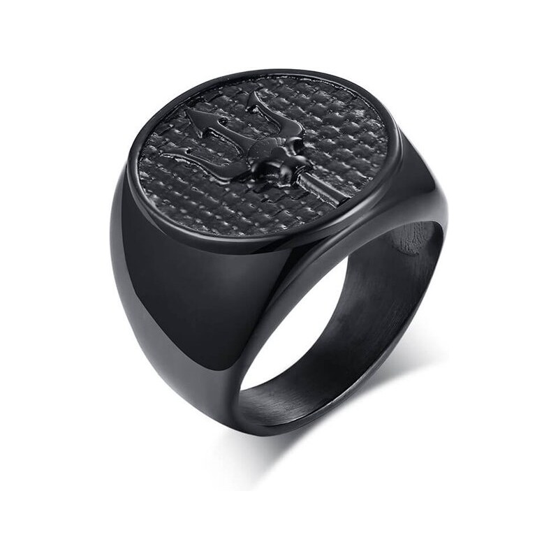 Impress Jewelry Oceľový prsteň s motívom Poseidonovho trojzubca 66062751