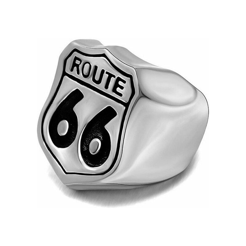 Impress Jewelry Bikerský prsteň z chirurgickej ocele ROUTE 66 66062750
