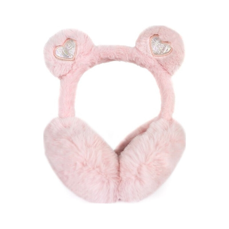 Artofpolo Plyšové klapky na uši Glitter teddy Ružové 66062765
