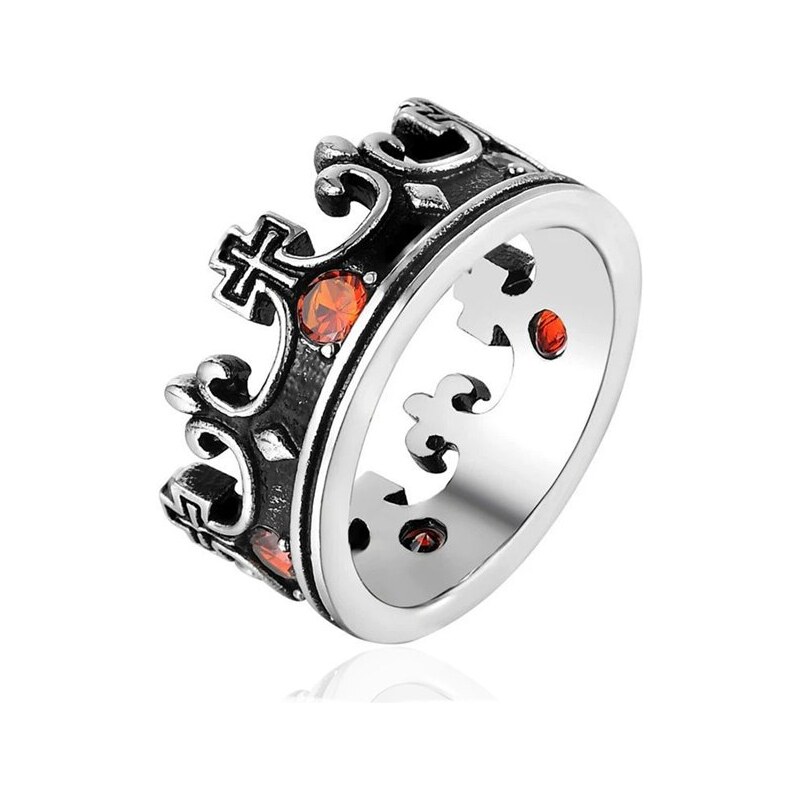 Impress Jewelry Prsteň z chirurgickej ocele Kráľovská koruna Ohňa 66062778