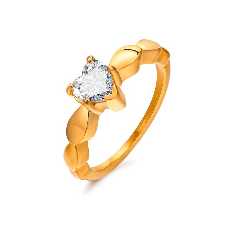 Titan Jewerly Dámsky oceľový prsteň Golden Promise 66062784
