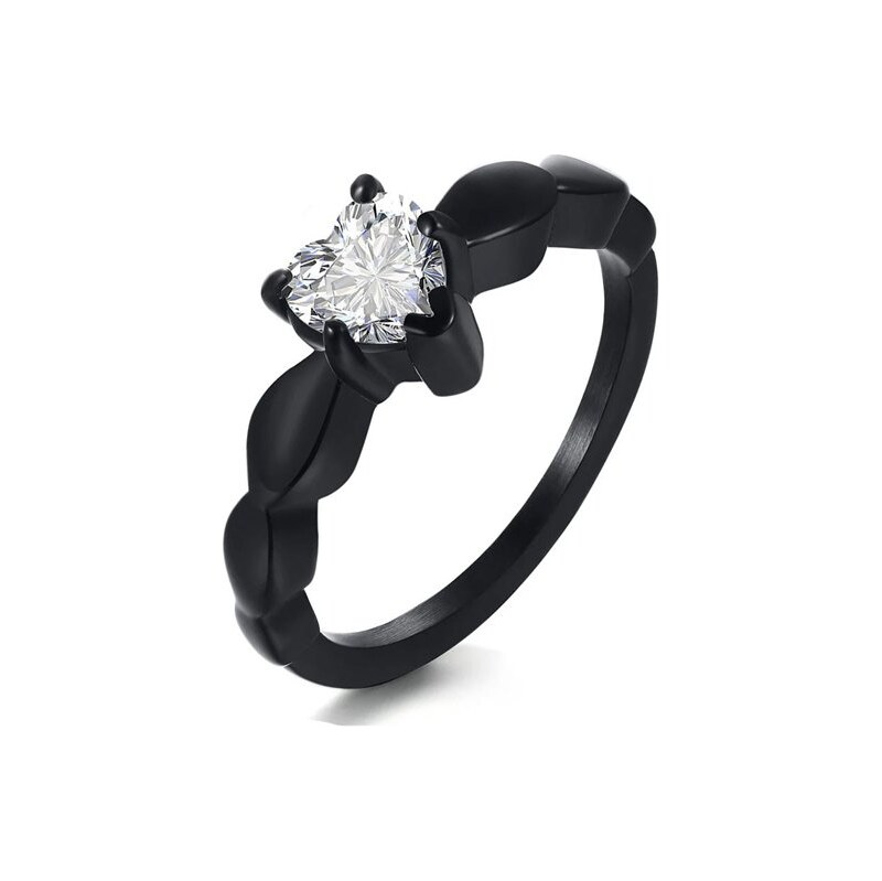 Titan Jewerly Dámsky oceľový prsteň Black Desire 66062787