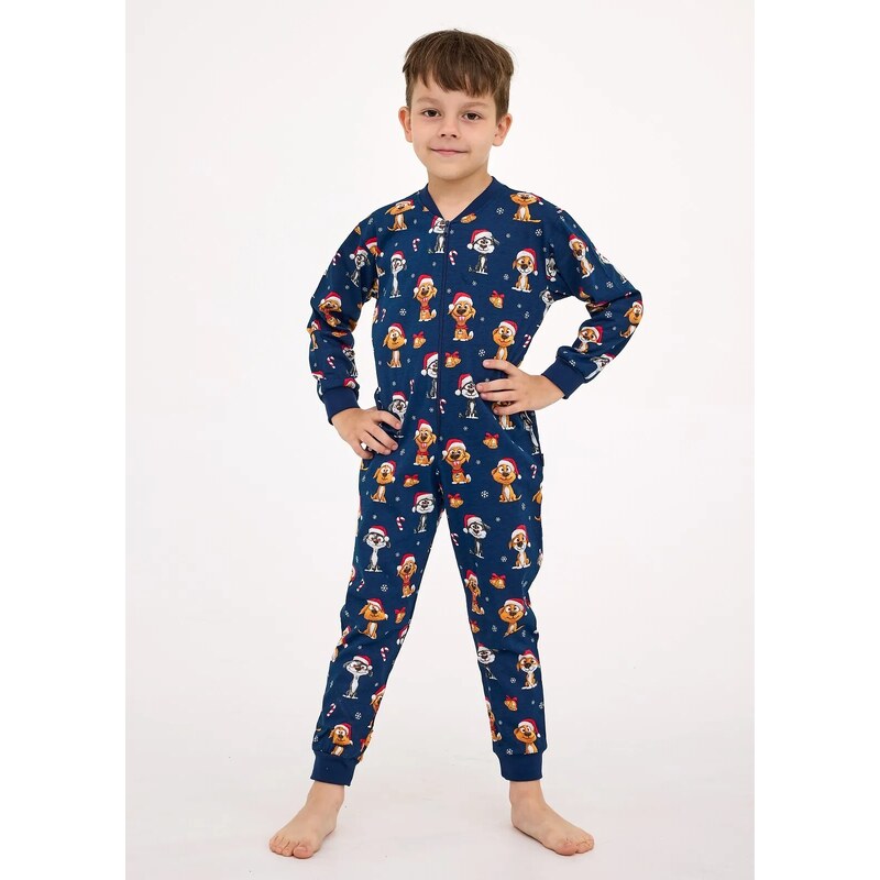 Chlapčenský overal Cornette 186/180 Dog Christmas 134-164 66062898