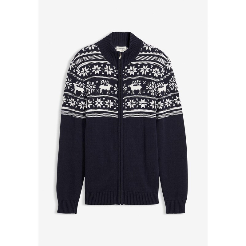 bonprix Nórsky pletený sveter z čistej bavlny, príjemný na pokožku, 46496940