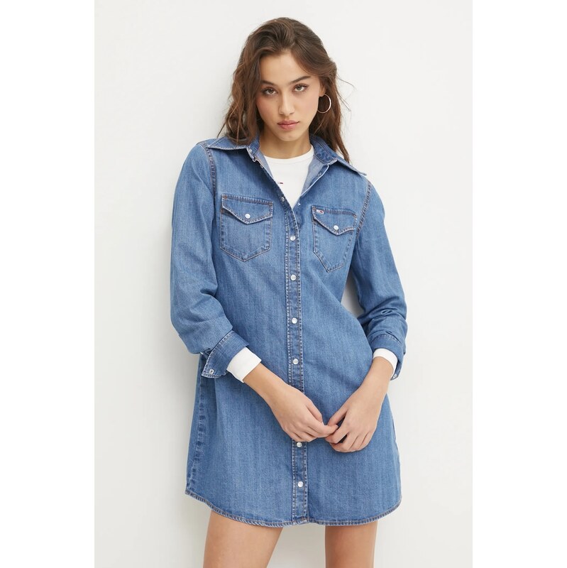Rifľové šaty Tommy Jeans 61047941