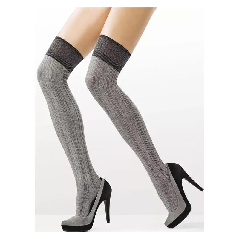 Dámske bavlnené nadkolienky s rebrovaným vzorom ZAZU C99 80 DEN 67583051