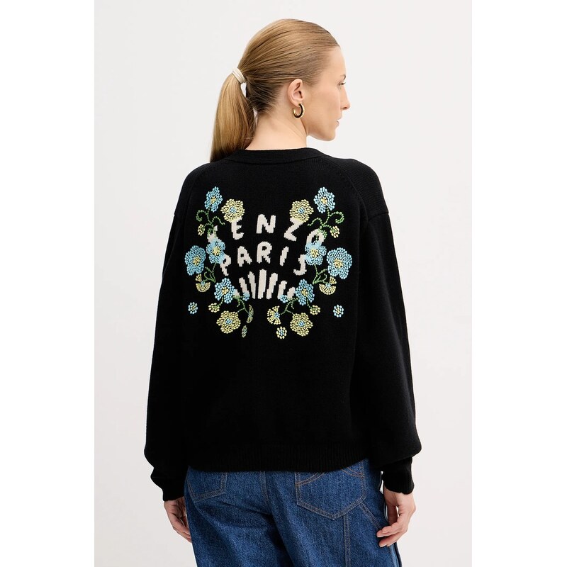 Vlnený kardigán Kenzo Jungle Flower 65965843