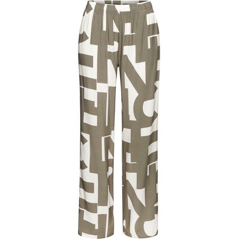 FRENCH CONNECTION Pyžamové nohavice kaki / biela 66068665