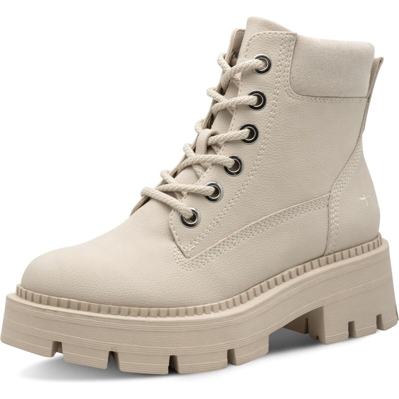 Tamaris Šnurovacie členkové čižmy béžová 66068782