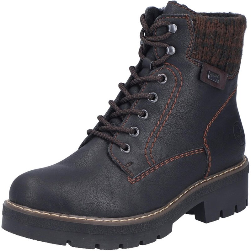 Rieker Šnurovacie členkové čižmy čierna 66068800