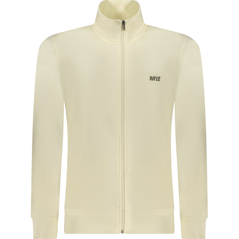 Štýlová Pánska Mikina so zipsom a embosovanou potlačou RIFLE Biela 67366774