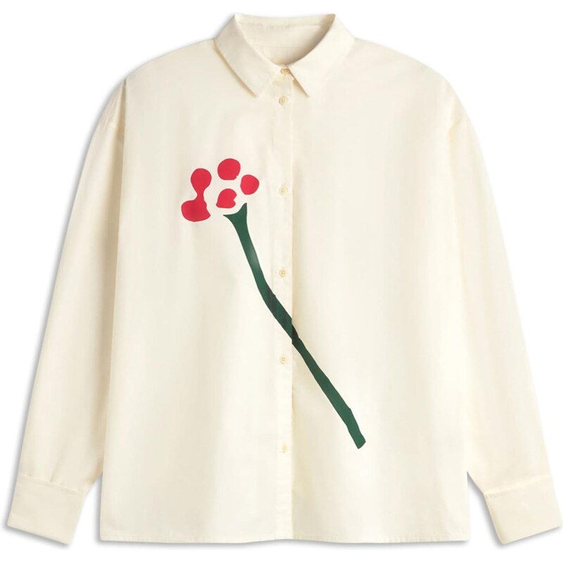 Thinking MU Blúzka Juana jedľová / tmavočervená / biela 66068898