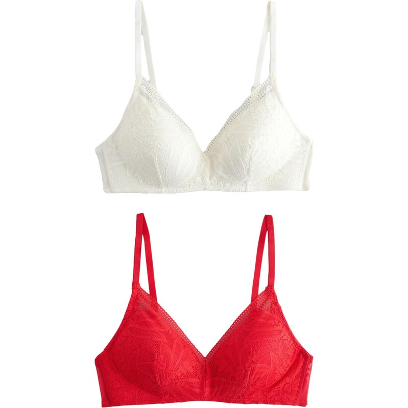 Next Podprsenka červená / biela 66069035