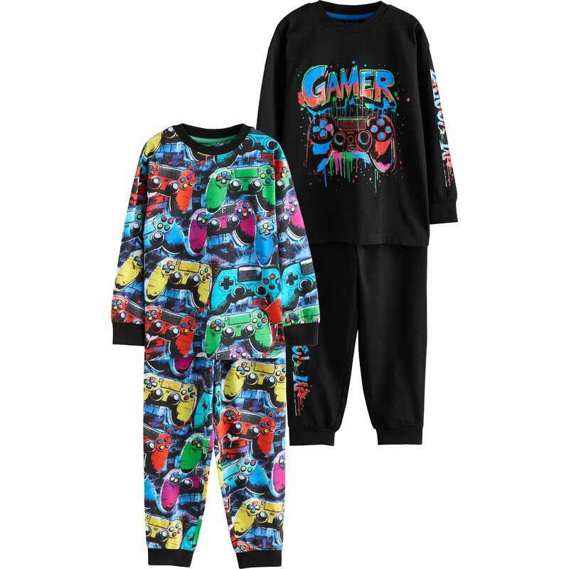 Next Pyžamo kráľovská modrá / žltá / zelená / čierna 66069119