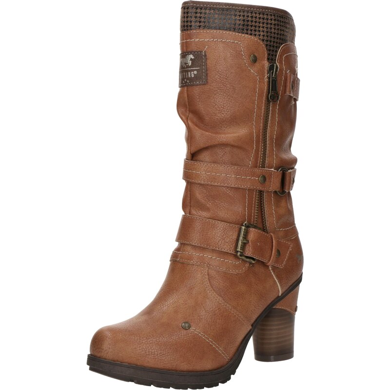 MUSTANG Čižmy hnedá / koňaková / tmavohnedá 66069352