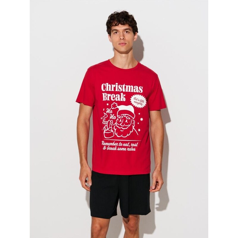 Sinsay - Vianočné pyžamo s potlačou Santa Clausa - viacfarebná 66068008