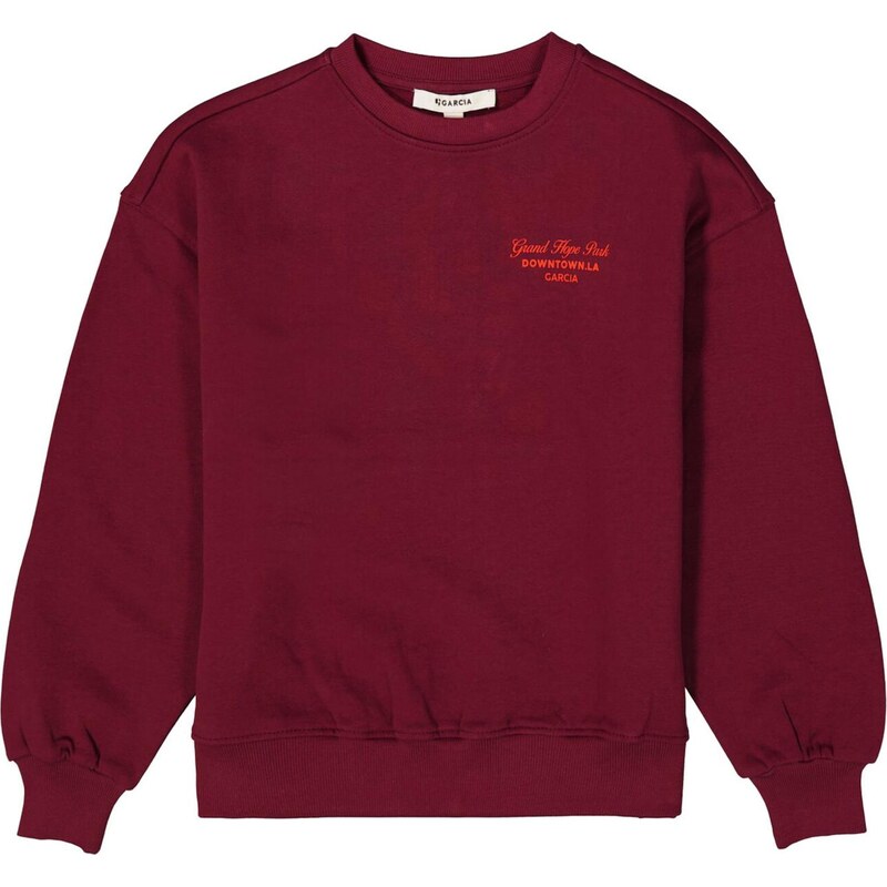 GARCIA Mikina červená / vínovo červená / biela 66069445