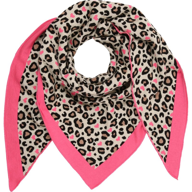 Zwillingsherz Šál béžová / hnedá / tmavoružová / čierna 66069627