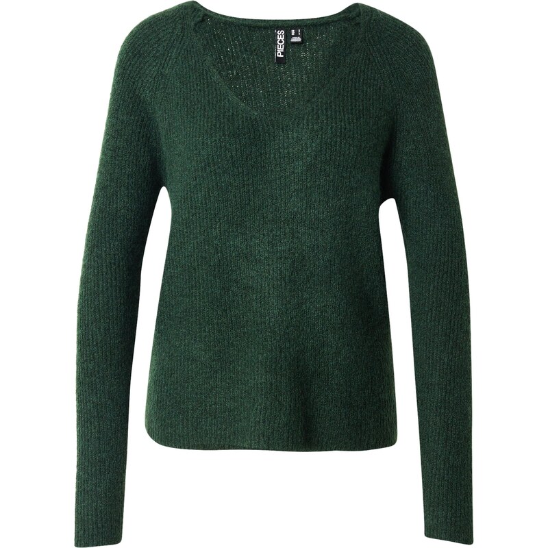 PIECES Sveter PCELLEN tmavozelená 66069616