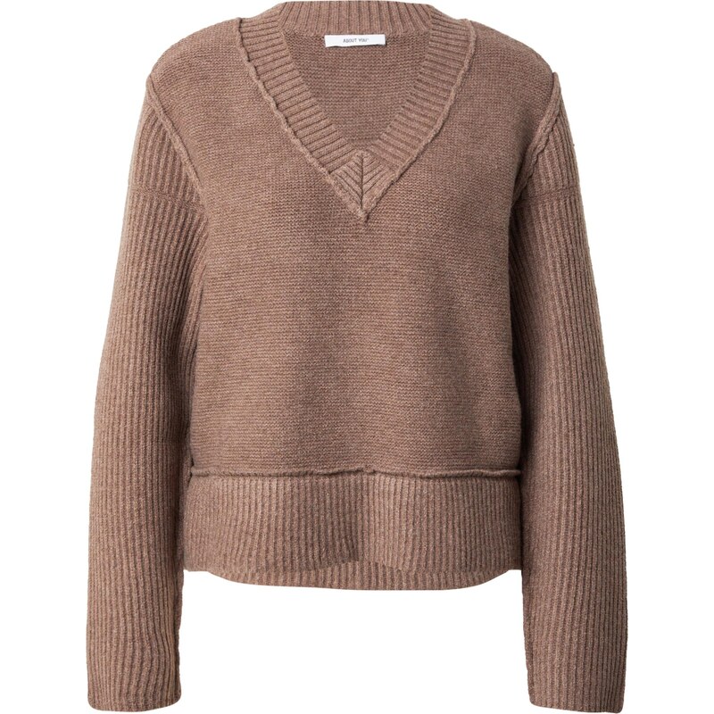 ABOUT YOU Sveter Lina tmavobéžová 66069800