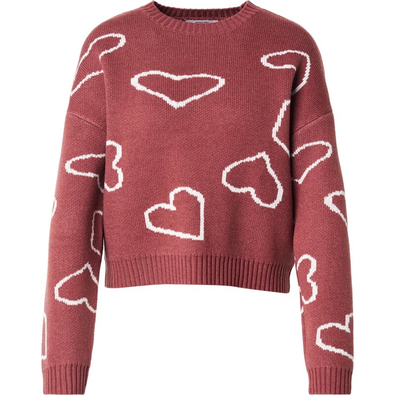 ABOUT YOU Sveter Roberta purpurová / biela 66069879