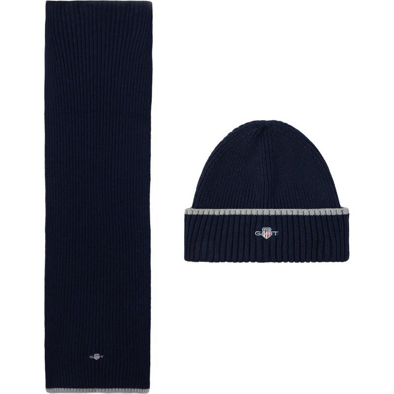GANT Čiapky ESSENTIAL námornícka modrá / sivá 66069881