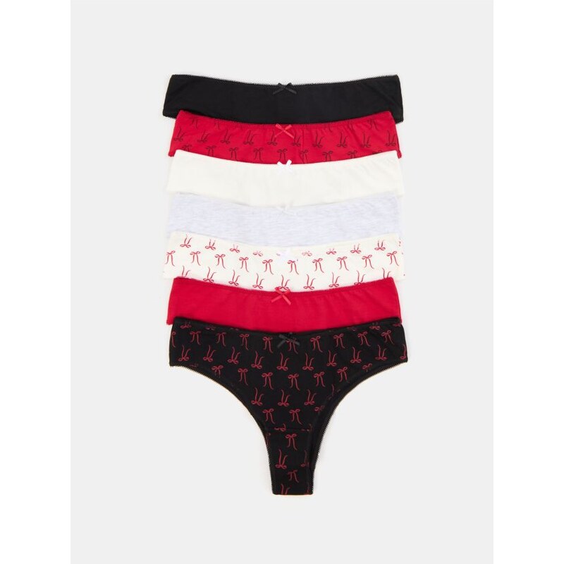 Sinsay - Brazílske nohavičky 7 pack - viacfarebná 66068163