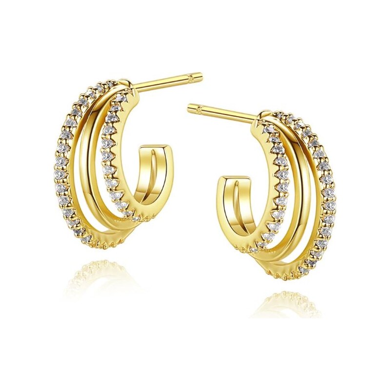 SWAROVSKI Elements Swarovski e. dámske náušnice zlaté polkruhy Golden 66074090