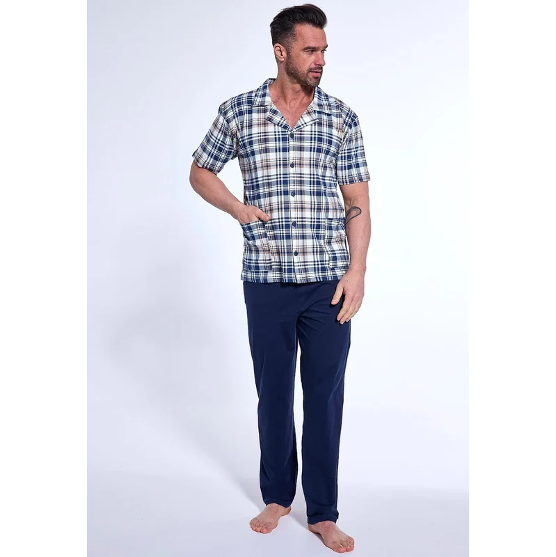 Cornette 318/54 cr/r M-2XL pánske pyžamo bez zipsu 66074155