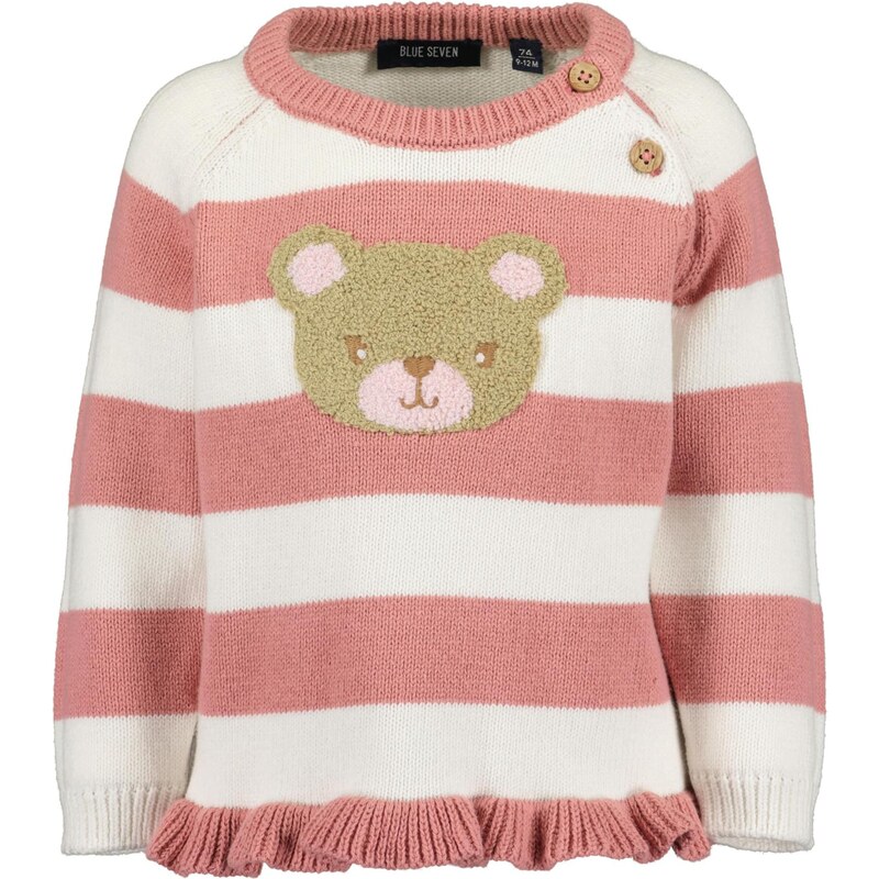 BLUE SEVEN Sveter svetlohnedá / svetlofialová / pastelovo ružová / 66074373