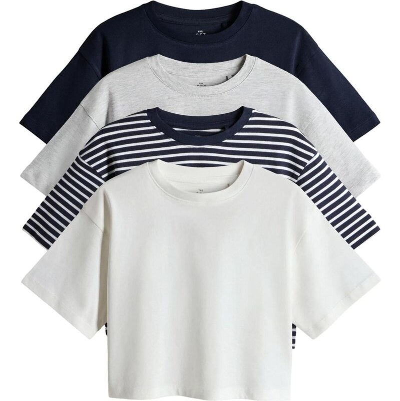 The Set Tričko námornícka modrá / tmavomodrá / sivá melírovaná / biela 66074713