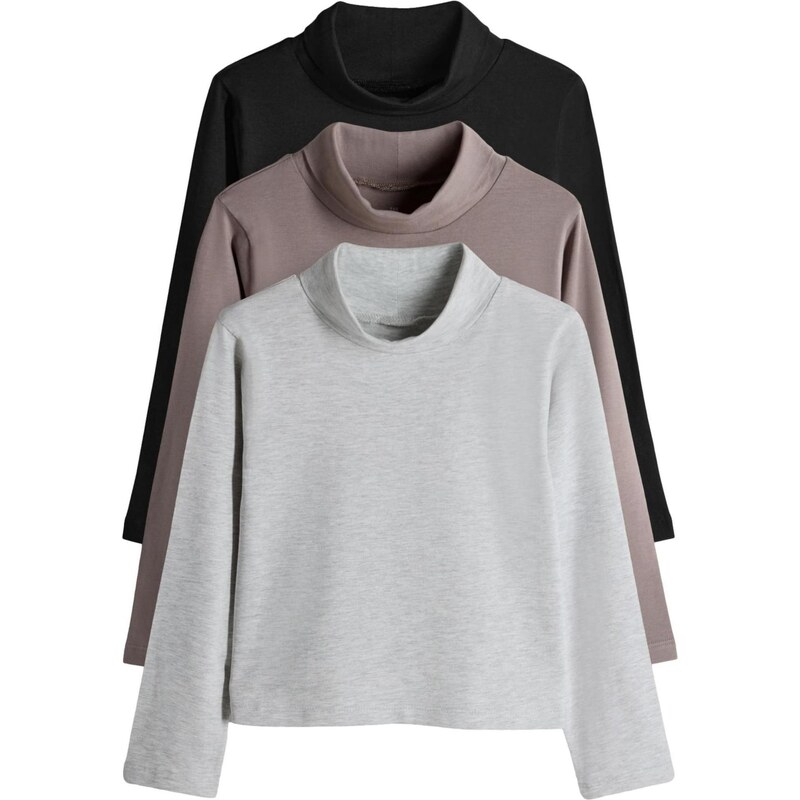 The Set Tričko farby bahna / svetlosivá / čierna 66074715