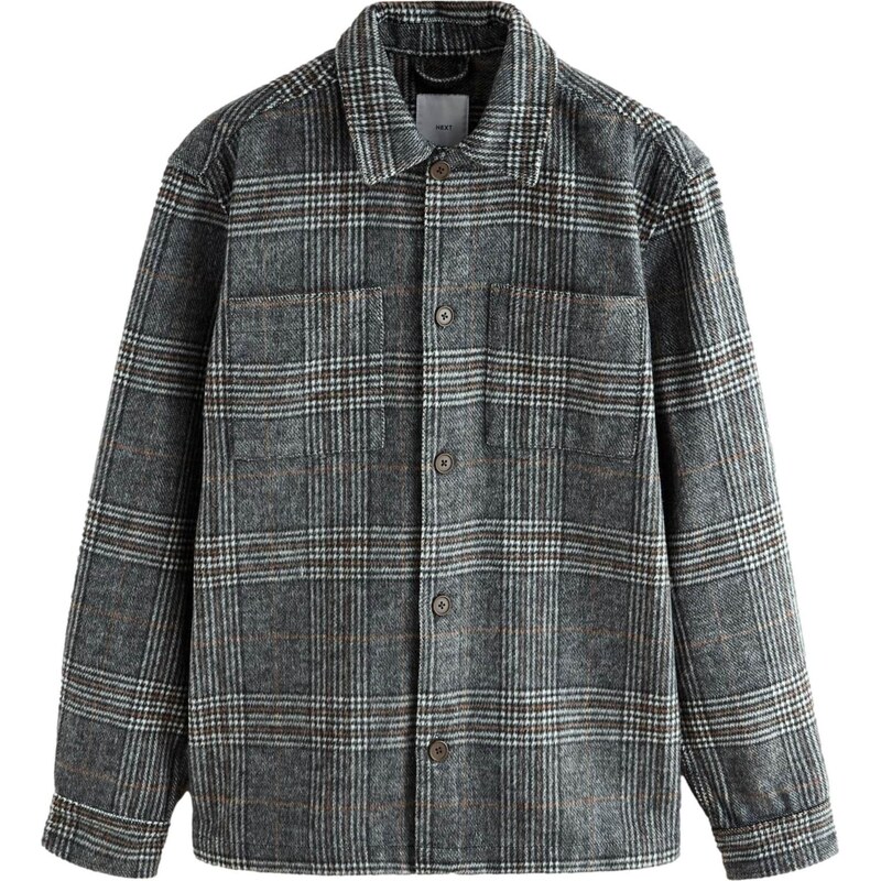 Next Košeľa hnedá / sivá / biela 66074928