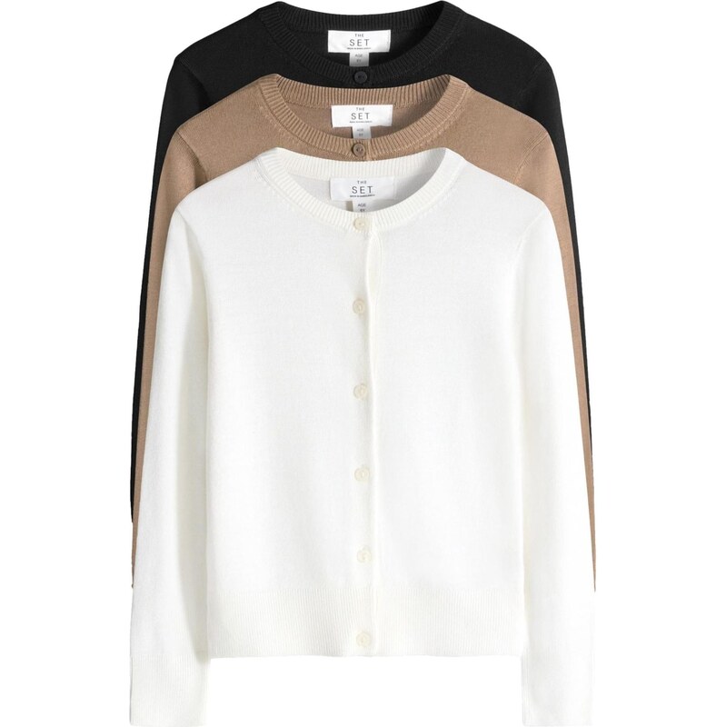 The Set Kardigán brokátová / čierna / biela 66074933