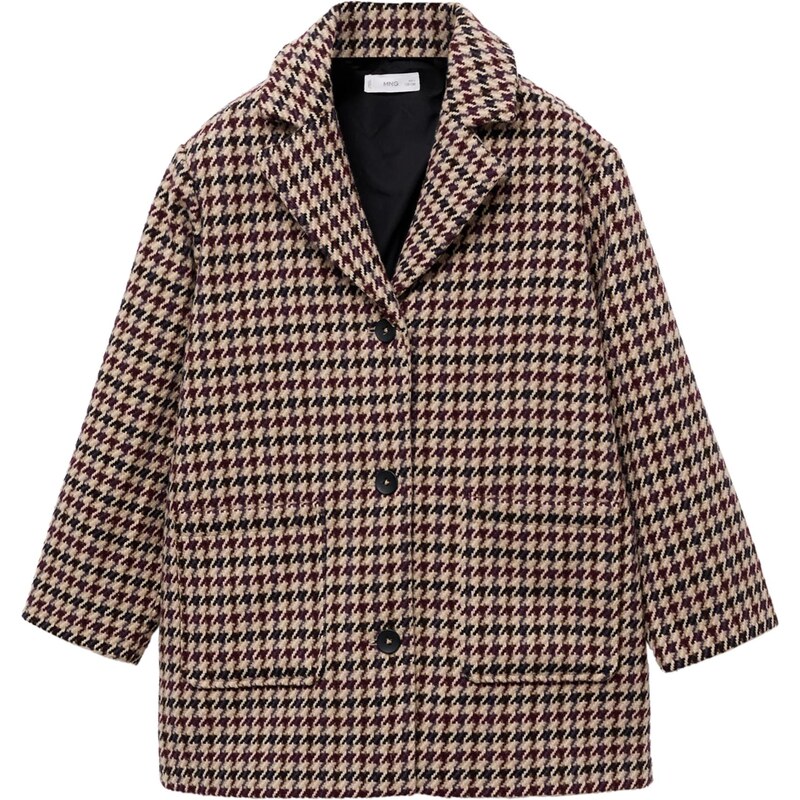 MANGO KIDS Kabát Marian béžová / vínovo červená 66076064