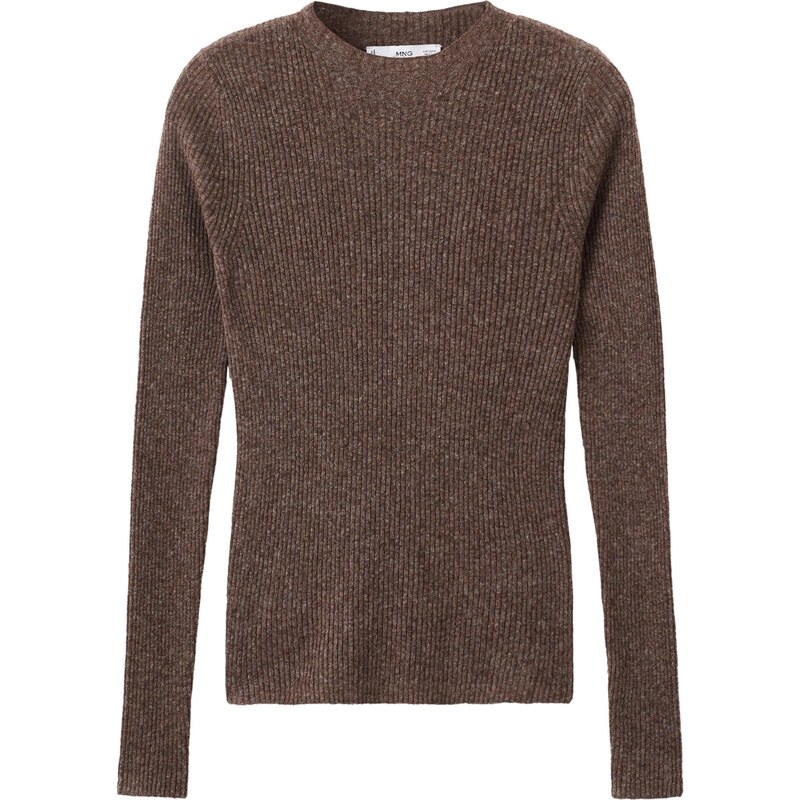 MANGO Sveter Agustina hnedá 66076108