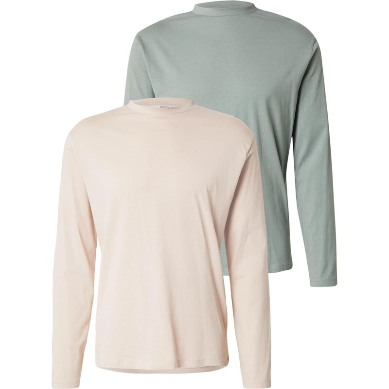 ABOUT YOU Tričko Hasan béžová / svetlozelená 66076255